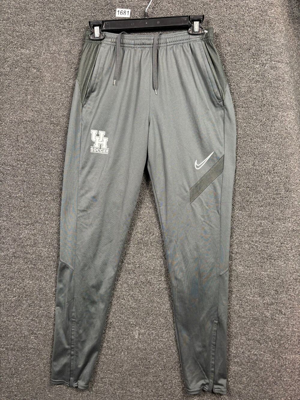 Nike UH Soccer Academy Pro Knit Trousers Tracksuit Pants Womens Size S Gray Logo